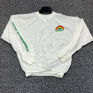 Vintage Greenpeace Rainbow Shirt Men S-M White Todd Long Sleeve‎ New with Defect
